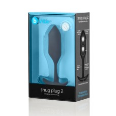 B-Vibe Snug Plug 2 Silicone Weighted Anal Plug - Black