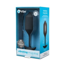 B-Vibe Vibrating Snug Plug 4 Rechargeable Silicone Anal Plug - Black