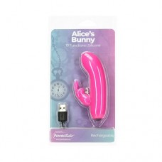 PowerBullet Alice's Bunny Silicone Rechargeable Rabbit - Pink