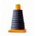 Perfect Fit Play Zone 9 Xact-Fit Rings With Sturdy Storage Cone Silicone Set Black