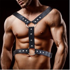 Men's Adjustable Chest Harness Vegan Leather - Fabrio Nr 26