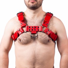 ButtStuffer - Buckle Leather Harness L / XL Red