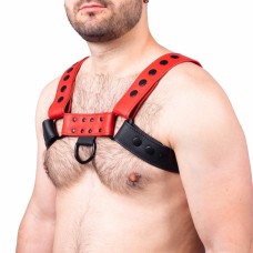 ButtStuffer - Snap Leather Harness L / XL Black - Red