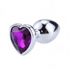 Vibes of Love - Small Heart shaped Anal Plug - Purple
