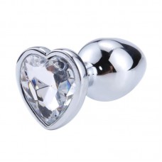 Vibes of Love - Large Heart shaped Anal Plug - Clear