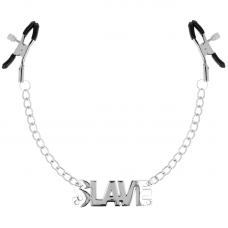 Fetish Nipple Clamps With Chain - Slave