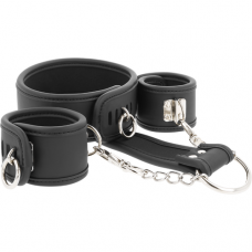 Fetish Submissive Genuine Vegan Leather - Collar with cuffs