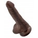 King Cock 6" Cock with Balls Brown