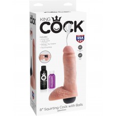King Cock 8" Squirting Cock w/ Balls