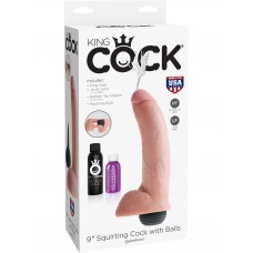 King Cock 9" Squirting Cock w/ Balls