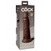 King Cock Elite 8" Silicone Dual Density Cock - Brown