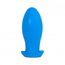 Squeezable Silicone plug Saurus Egg X-Large 16.5 x 7.5cm Blue