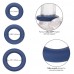Link Up Ultra Soft Elite Set Silicone Cock Rings (Set of 3) - Blue