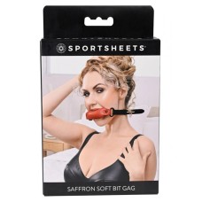 Sportsheets Saffron Soft Bit Gag - Red/Black