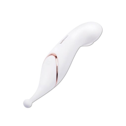 Bodywand Dual Stim Vario Silicone Vibrator - White/Gold - Image 2