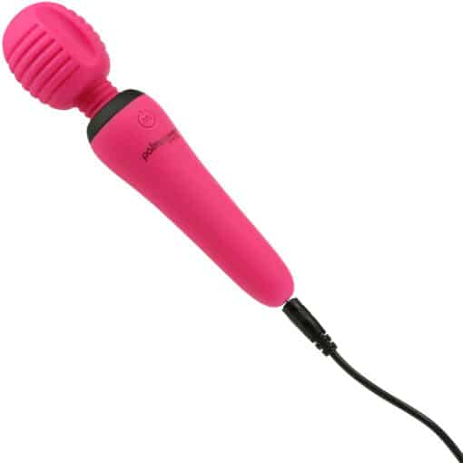 PalmPower Groove Mini Wand Rechargeable Silicone Massage Wand - Fuchsia - Image 2