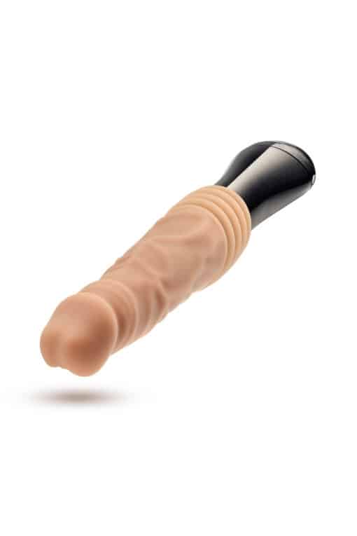 Dr. Skin Silicone Dr. Knight Rechargeable Thrusting Gyrating Vibrating Dildo 10.5in - Vanilla - Image 5