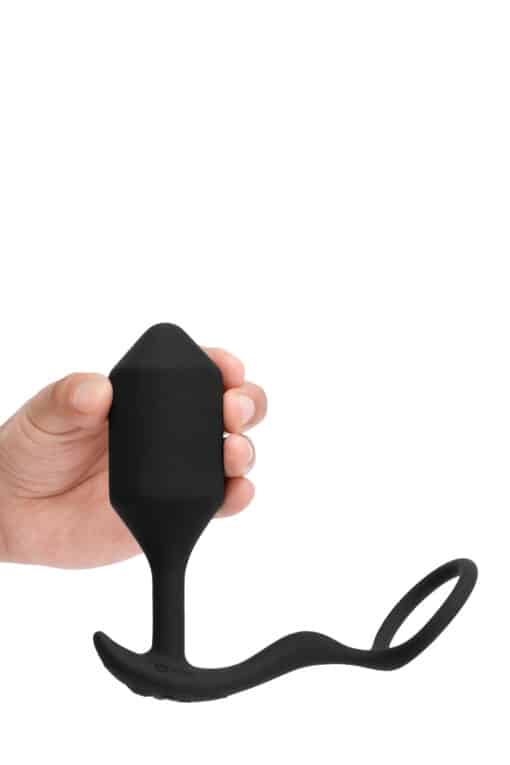 b-Vibe Vibrating Snug & Tug XL - weighted & vibrating silicone plug & penis-ring - Image 2