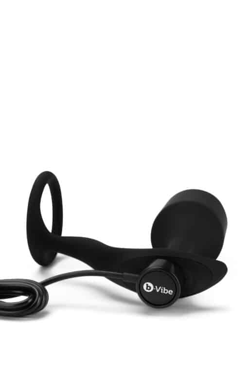 b-Vibe Vibrating Snug & Tug XL - weighted & vibrating silicone plug & penis-ring - Image 5