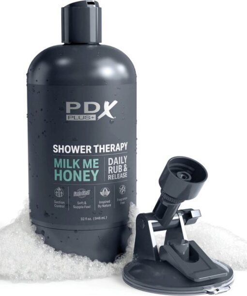 PDX Plus Shower Therapy Milk Me Honey Discreet Stroker - Vanilla - Image 5