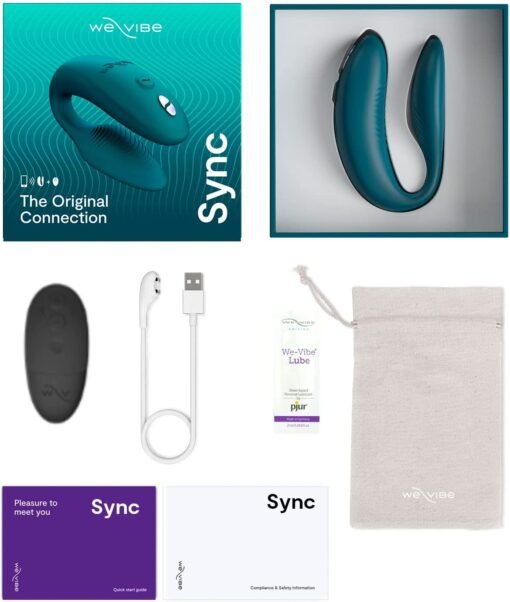We-Vibe Sync 2 Rechargeable Silicone Couples Vibrator with Remote Control - Green Velvet - Image 3