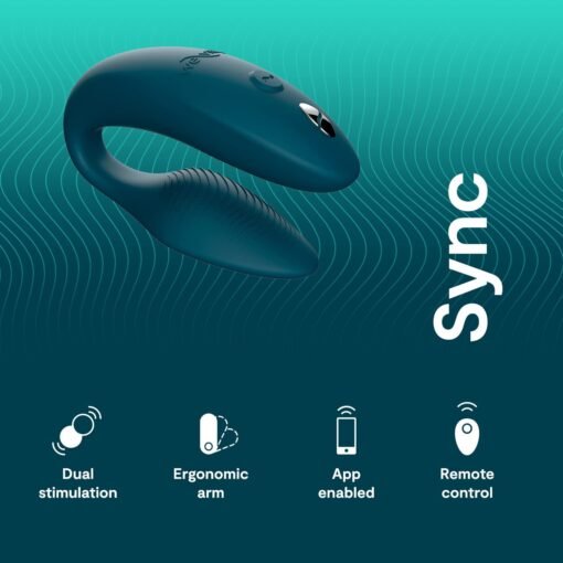 We-Vibe Sync 2 Rechargeable Silicone Couples Vibrator with Remote Control - Green Velvet - Image 5
