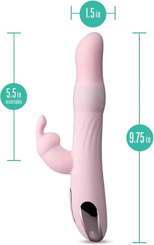 Lush Aurora 10 Function Rechargeable Gyrating Silicone Vibrator - 3 Rows of Rotating Beads - Pink - Image 4