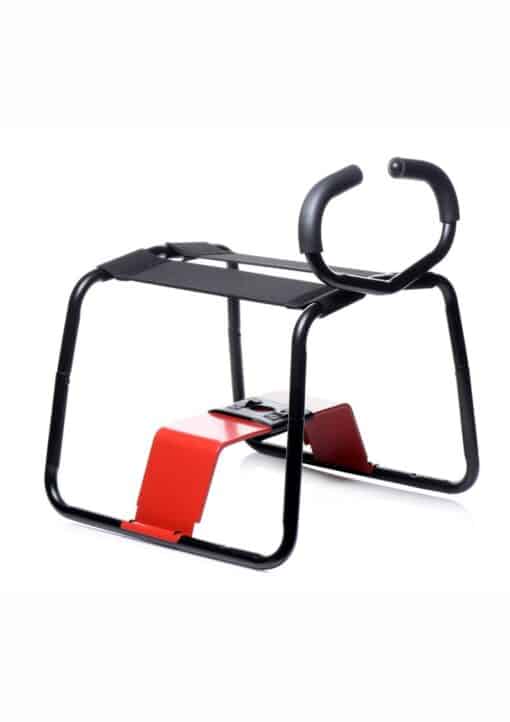 LoveBotz Bangin Bench EZ-Ride Sex Stool with Handles - Black/Red - Image 2