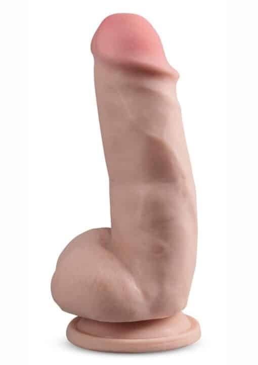 Dr. Skin Plus Girthy Posable Dildo 7in - Flesh - Image 2