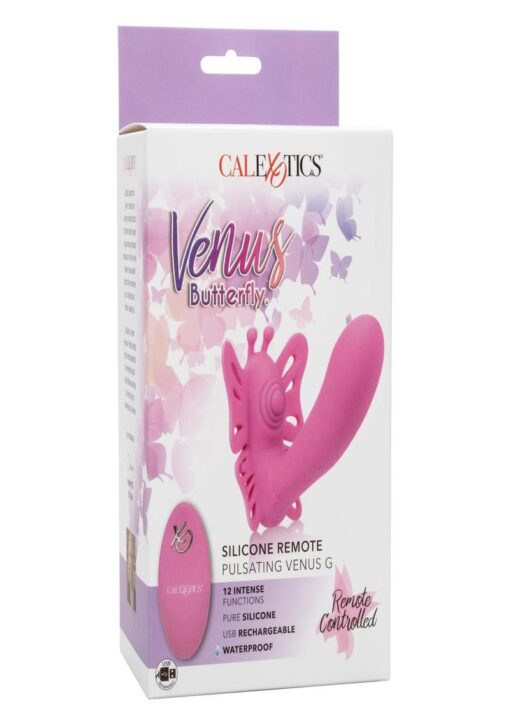 The Original Venus Butterfly Silicone Remote Pulsating Venus G USB Rechargeable Waterproof Pink