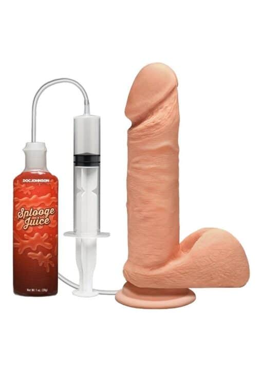 The D Perfect D Ultraskyn Squirting Dildo 7in - Vanilla - Image 2