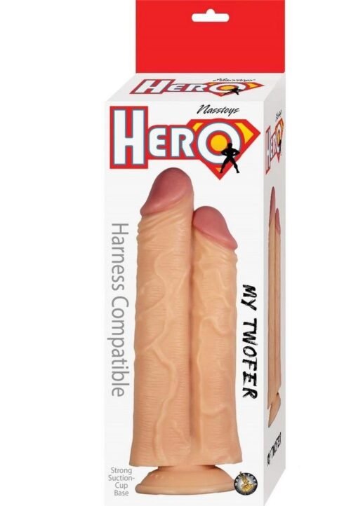 Hero My Twofer Double Dildo with Suction Cup ? Vanilla