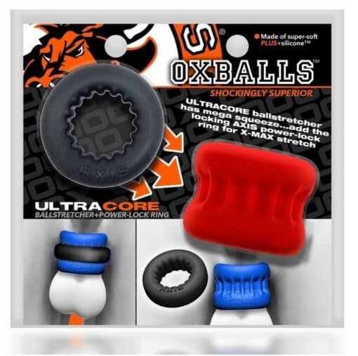 Ox - balls Ultracore Core Ballstretcher with Axis Ring - Red Ice