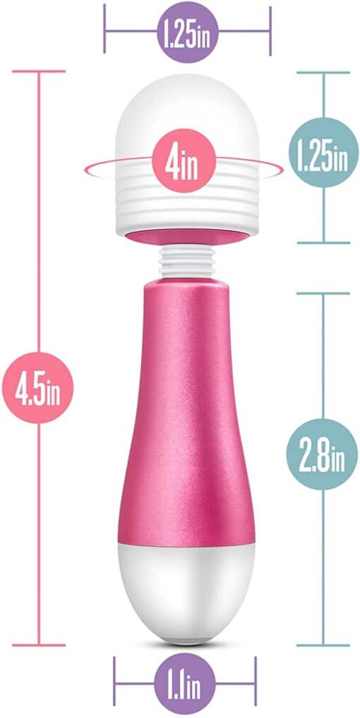 Noje Jules - Rose Rechargeable Silicone Wand Massager - Pink/White - Image 4