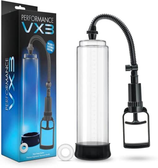 Performance VX3 Male Enhancement Penis Pump System 10in - Clear