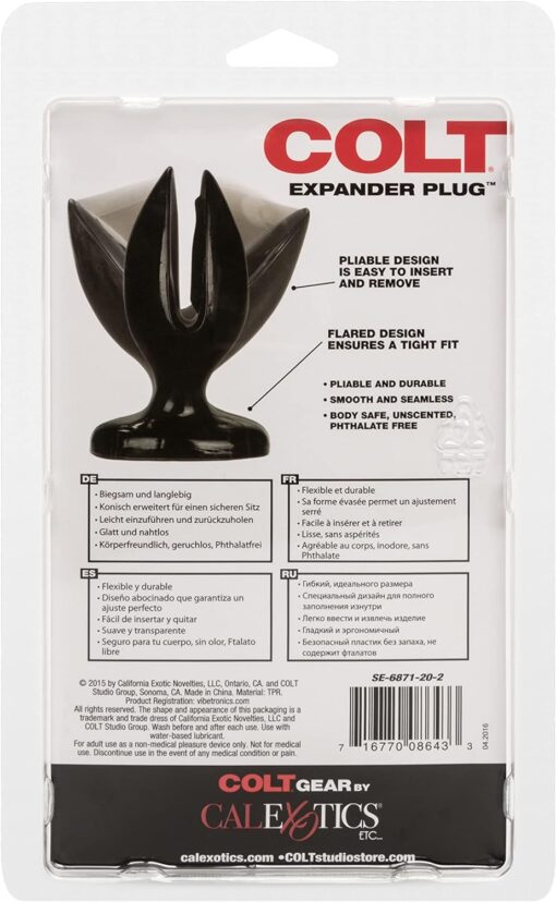 COLT Expander Plug Butt Plug - Large - Black - Image 3