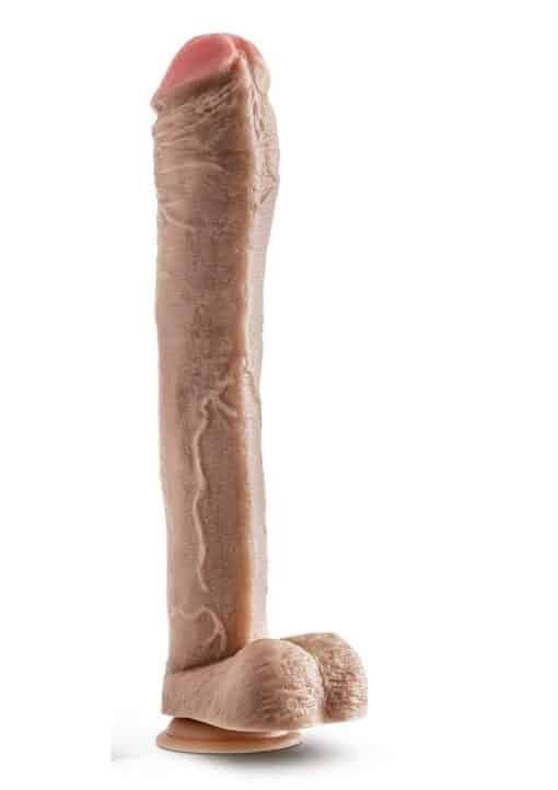 Dr. Skin Mr. Ed Dildo with Balls and Suction Cup 13in - Vanilla - Image 2