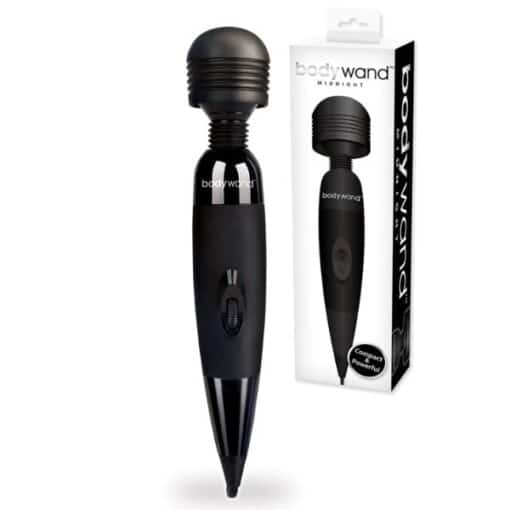 Bodywand Midnight Silicone Plug-In Wand Massager - Black