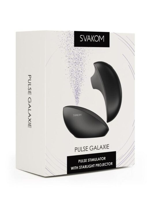 Svakom - Pulse Galaxie App Compatible Rechargeable Silicone Clitoral Stimulator with Remote - Midnight Black