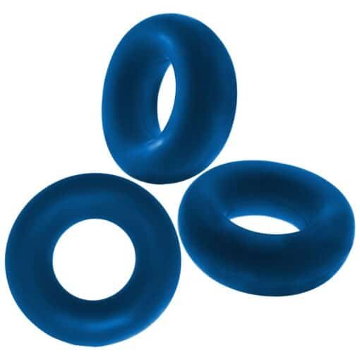 Oxballs Fat Willy Jumbo Cock Ring (3 pack) - Space Blue - Image 2