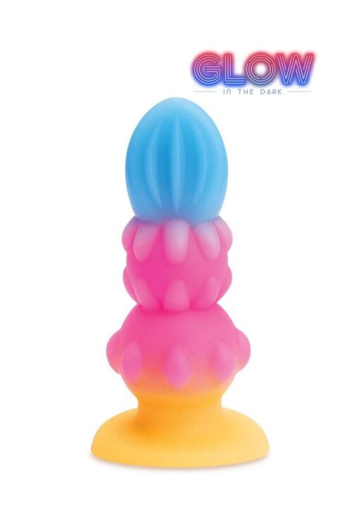 Alien Nation Sprite Jr. Silicone Anal Plug - Blue/Pink/Yellow - Image 2