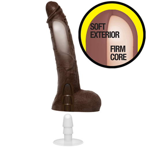 Vac-U-Lock Signature Cocks Ultraskyn Jason Luv Dildo 10in - Chocolate - Image 2