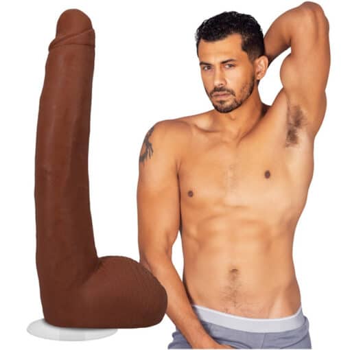 Vac-U-Lock Signature Cocks Ultraskyn Alex Jones Dildo with Removable Suction Cup 11in - Caramel - Image 5