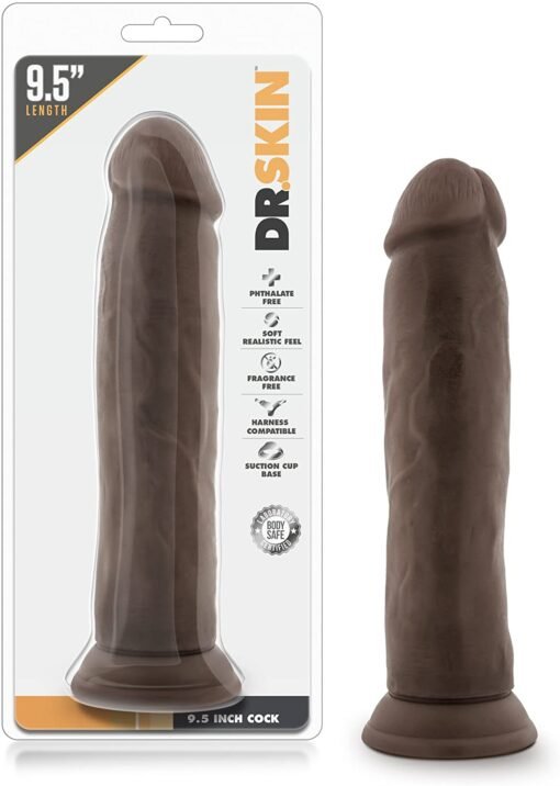 Dr. Skin Dildo 9.5in - Chocolate