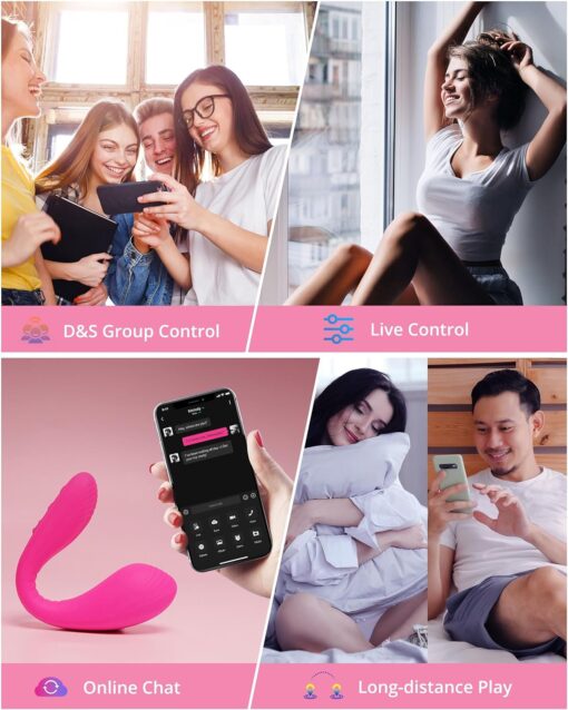 Lovense Dolce - Rechargeable Silicone App-Control Dual Vibrator- Pink - Image 6