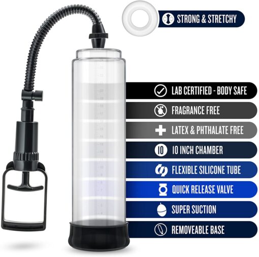 Performance VX3 Male Enhancement Penis Pump System 10in - Clear - Image 3