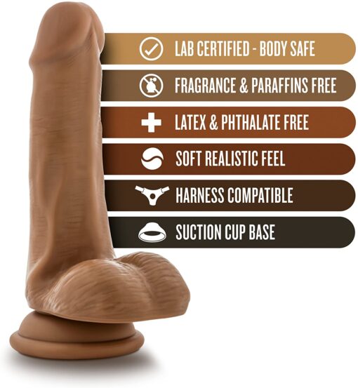 Loverboy Captain Mike Dildo with Balls 6.5in - Caramel - Image 3