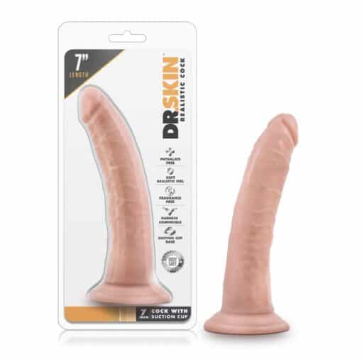 Dr. Skin - 7 Inch Cock With Suction Cup - Vanilla