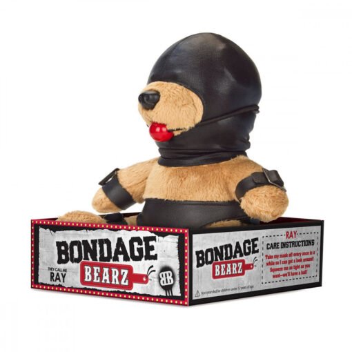 Bondage Bearz Gary Gag Ball Stuffed Animal - Brown/Black