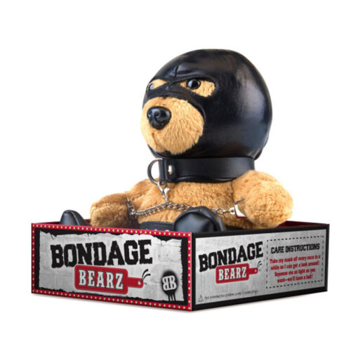 Bondage Bearz Sal The Slave Stuffed Animal - Brown/Black